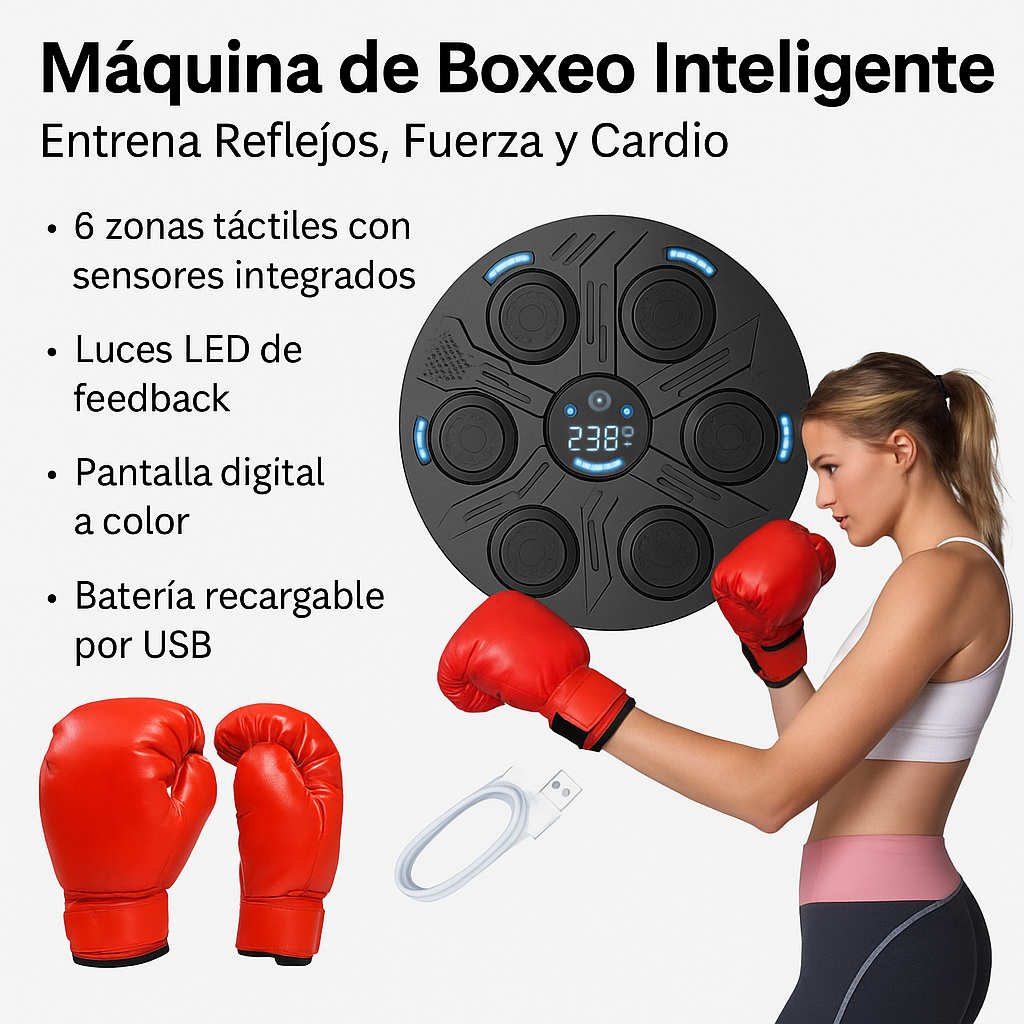 Máquina de Boxeo Inteligente con guantes