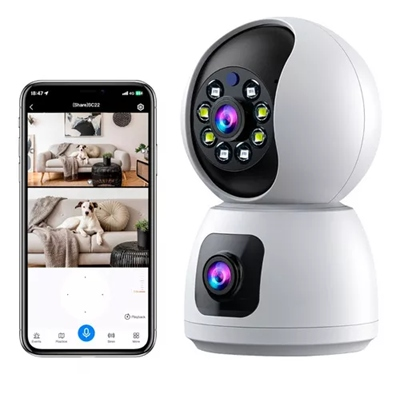 CAMARA IP DOBLE LENTE INTERIOR APP ICSE