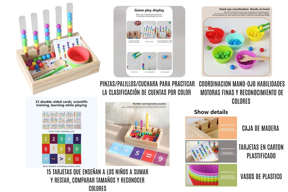 JUEGO DE APRENDIZAJE MONTESSORI