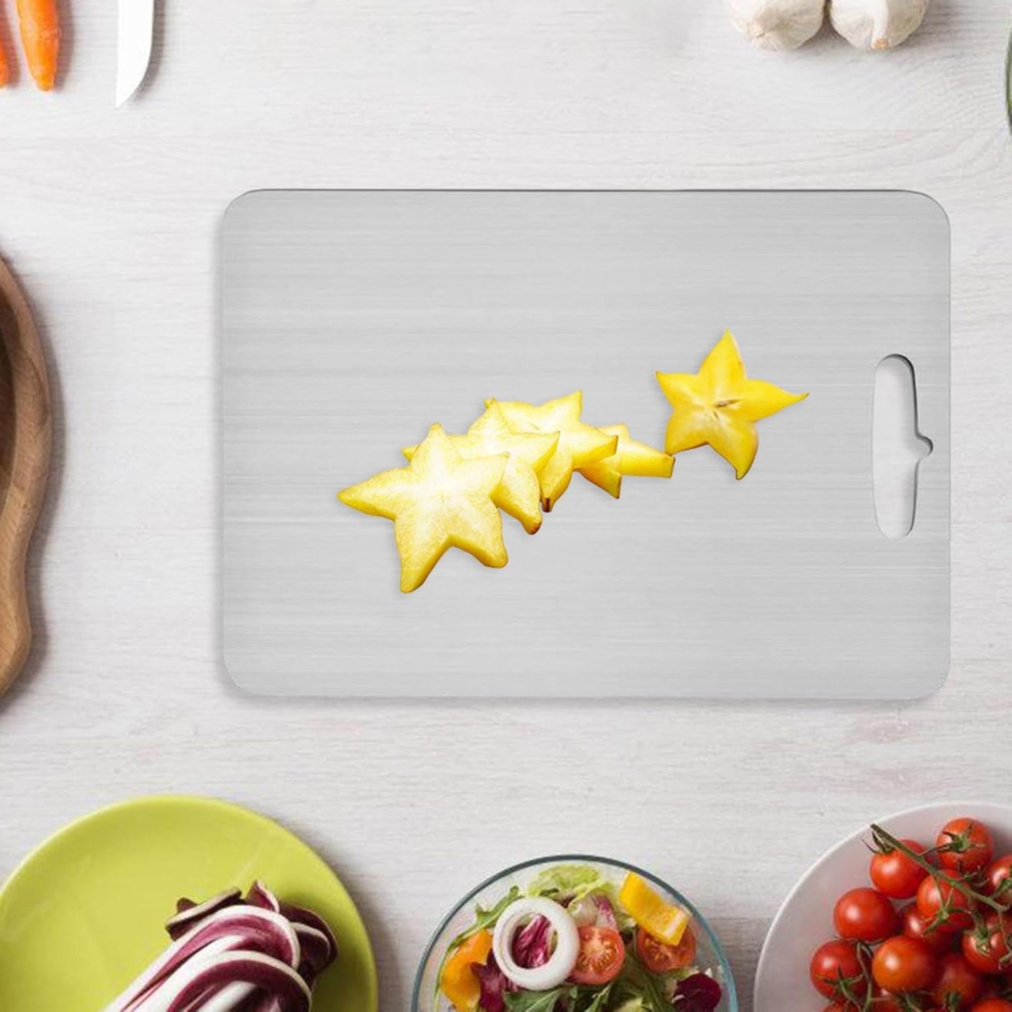Miniatura 6 de Tabla para picar en acero 39 x 28 cm