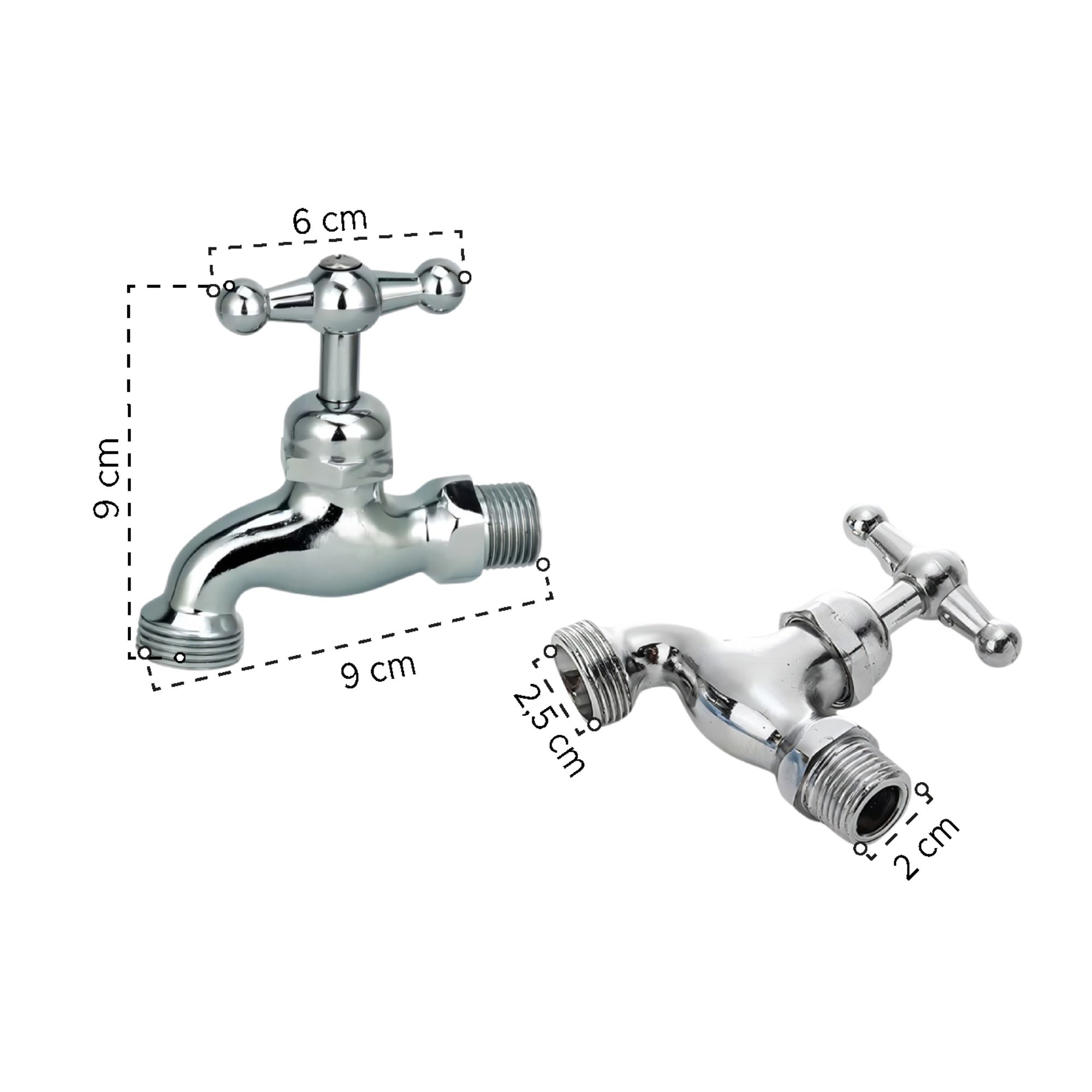 Miniatura 2 de Llave Grifo De Agua Cromada 1/2 Pulgada