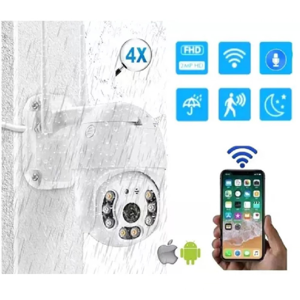 Camara Ip Exterior Ptz App V380