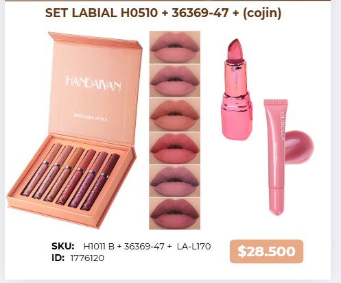 SET LABIAL H0510 + 36369-47 + (cojin)