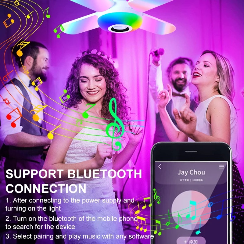 Miniatura 2 de Bombillo Parlante 4 Aspas Parlante