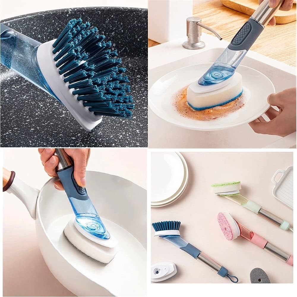 Cepillo De Cocina 3 En 1 Con Dispensador