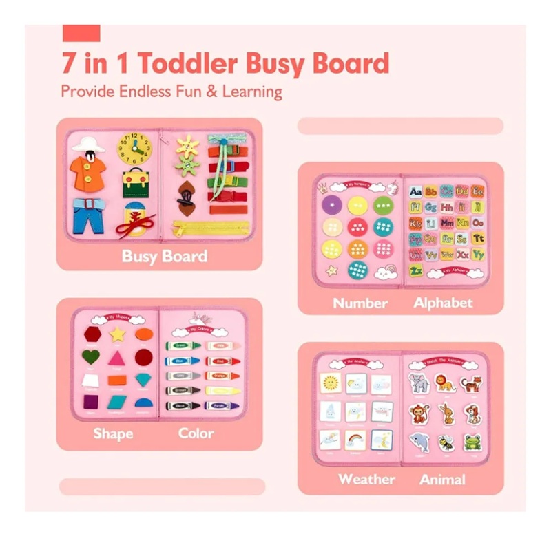 Miniatura 2 de Tablero Sensorial 7 En 1 Para Niños