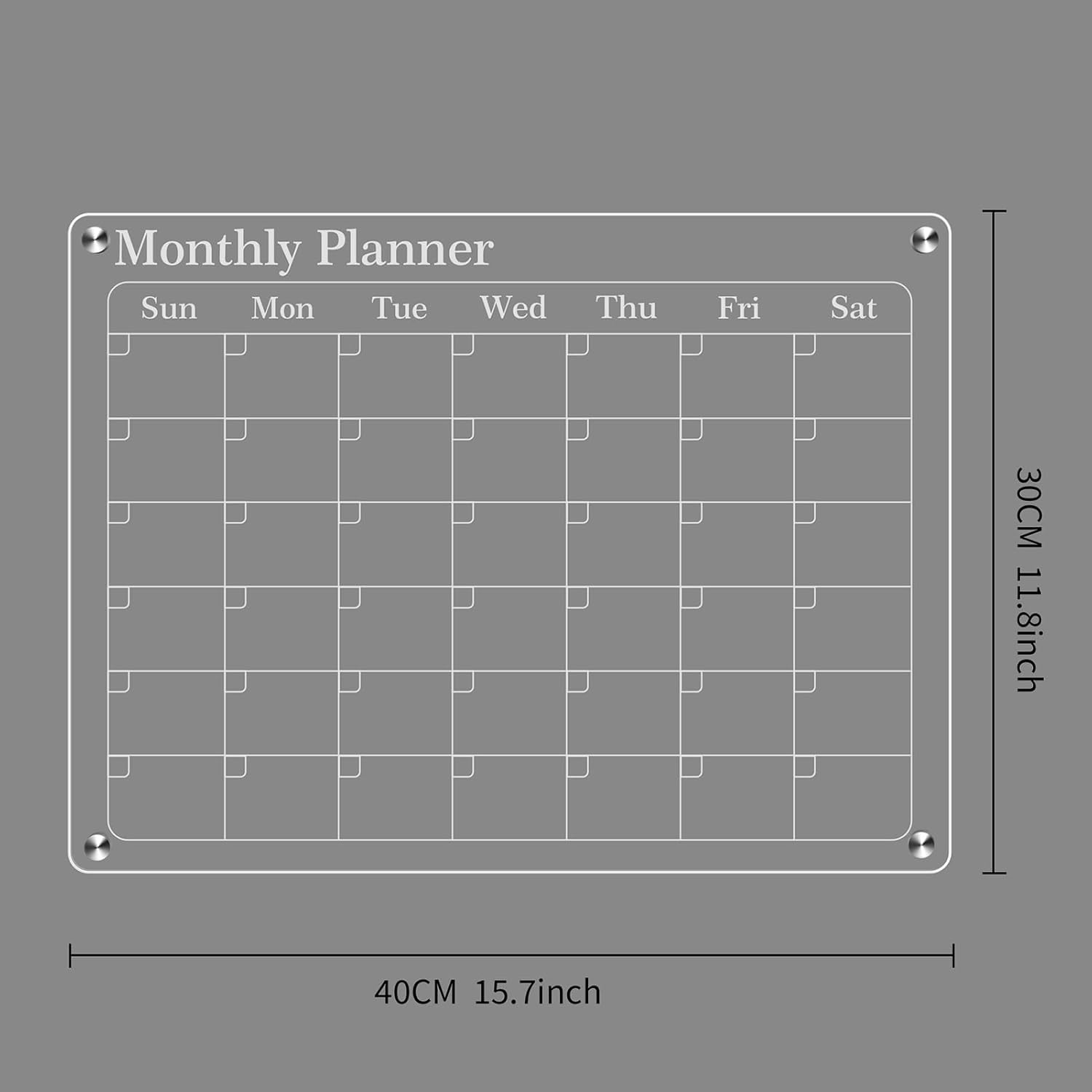Miniatura 5 de Planificador Acrílico Semanal Y Mensual