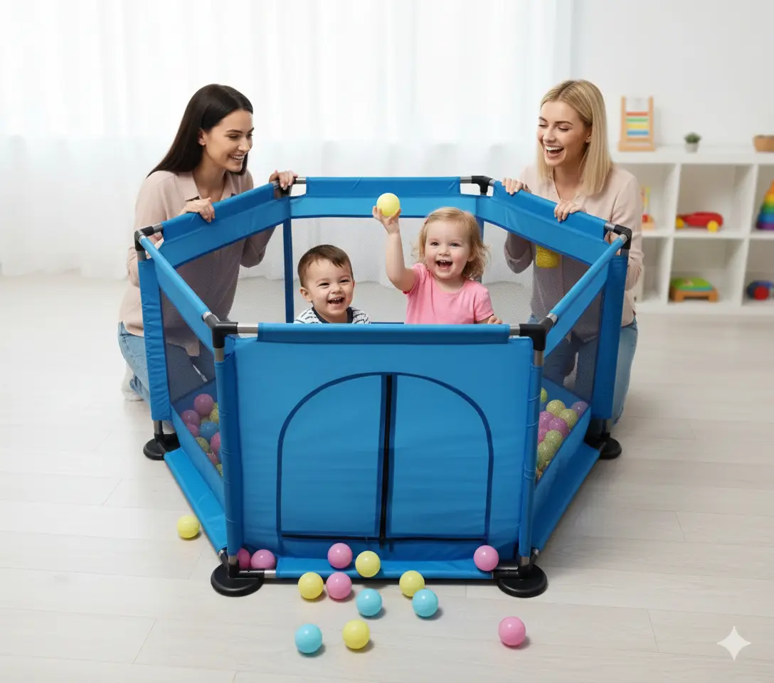 Corral Piscina Pelota Hexagonal Infantil