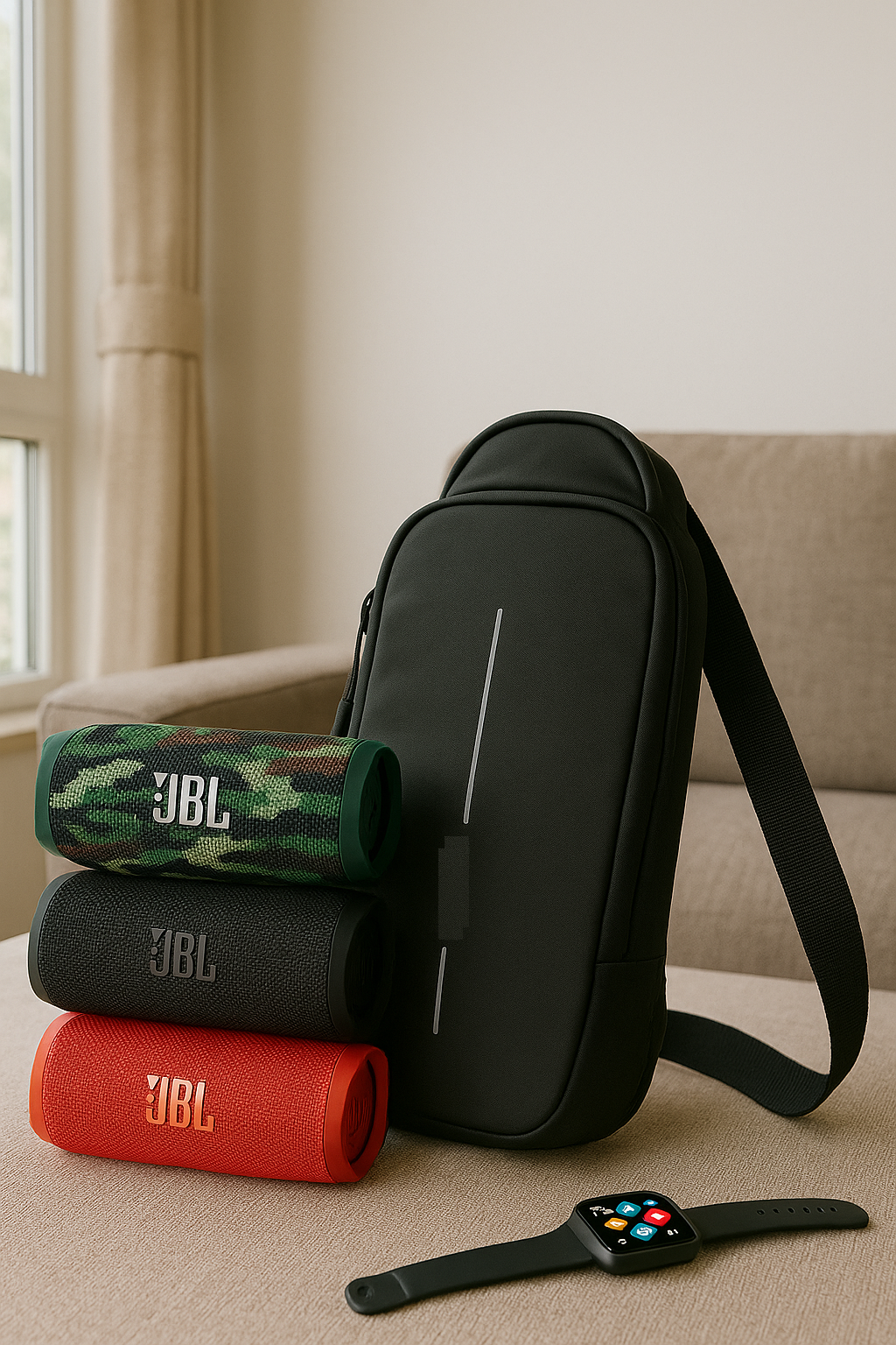 Combo Reloj T500+Charge5+Bolso Antirobo