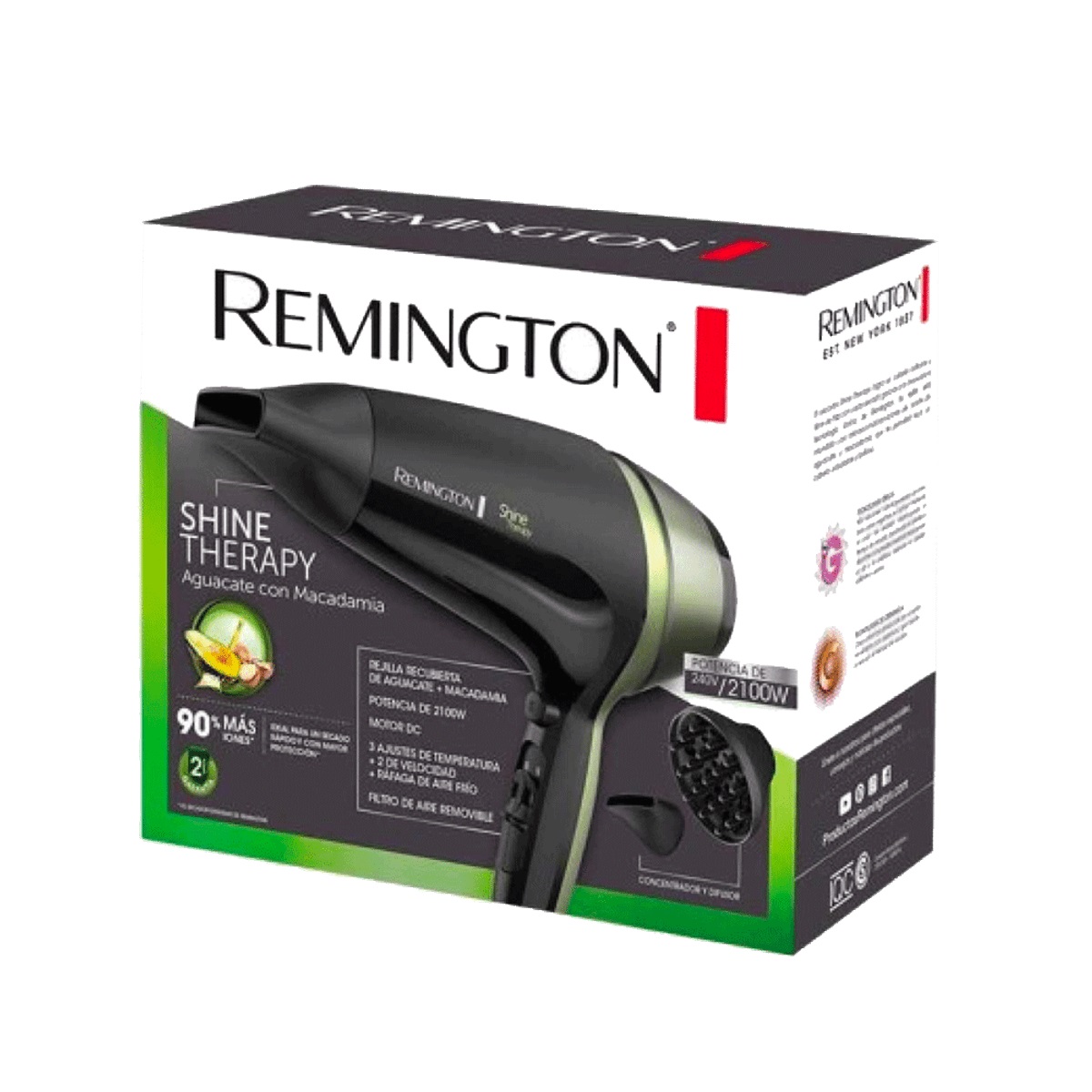 Secador Remington Shine Aguacate D13A