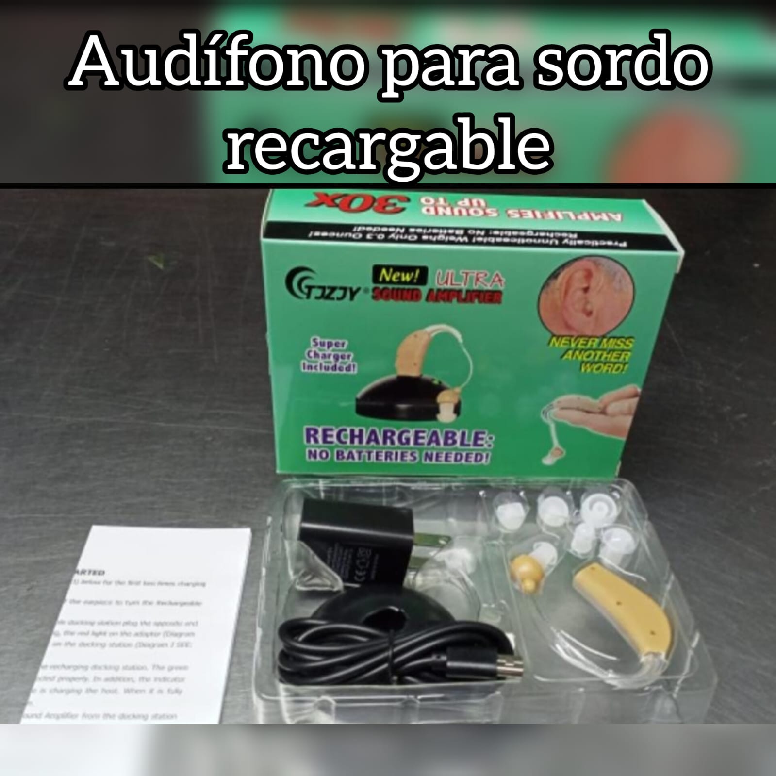 Miniatura 2 de Audífono amplificador recargable