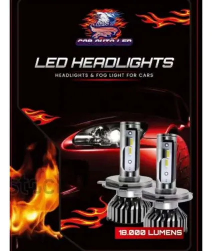 par bombillo led h4 carro 18.000 lumens