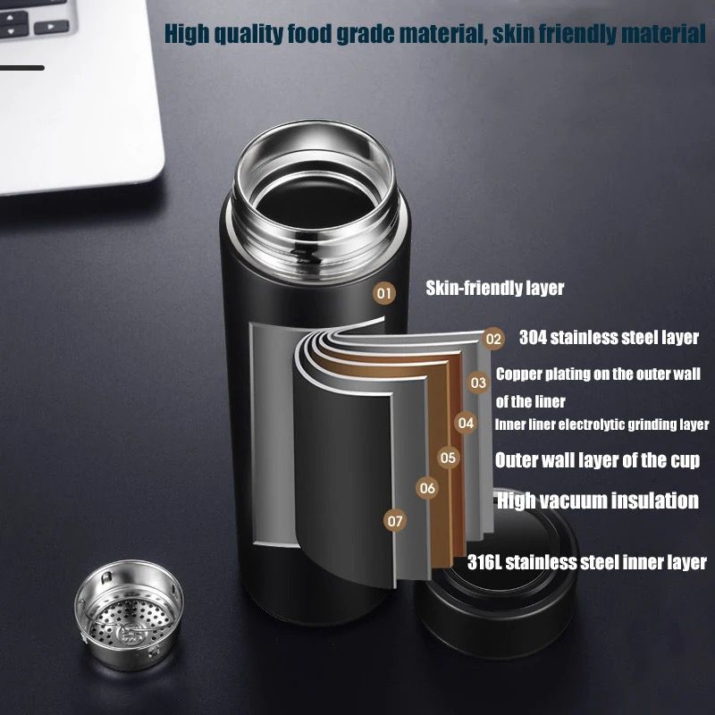 Vista 3 de Termo Digital Bebidas Calientes Y Frias - Color: Plateado