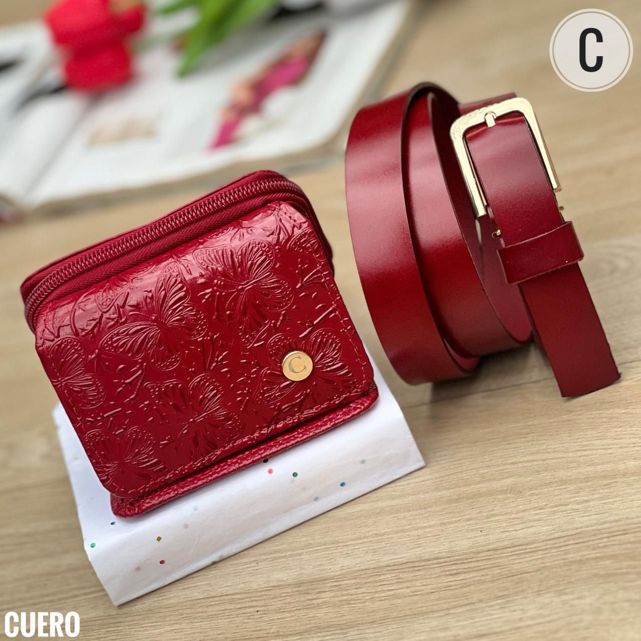 Combo Correa + Monedero Dama