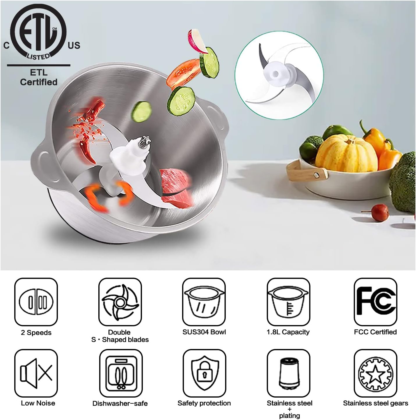 Picadora De Carne Electrica 2l