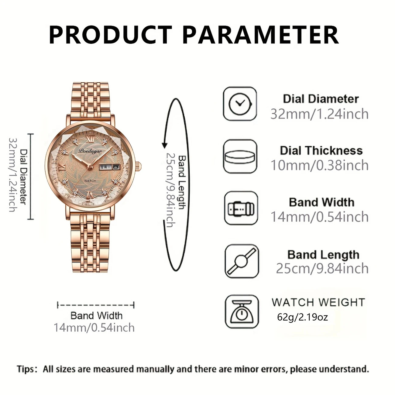 Miniatura 5 de RELOJ DE LUJO PARA DAMA - POEDAGAR 312