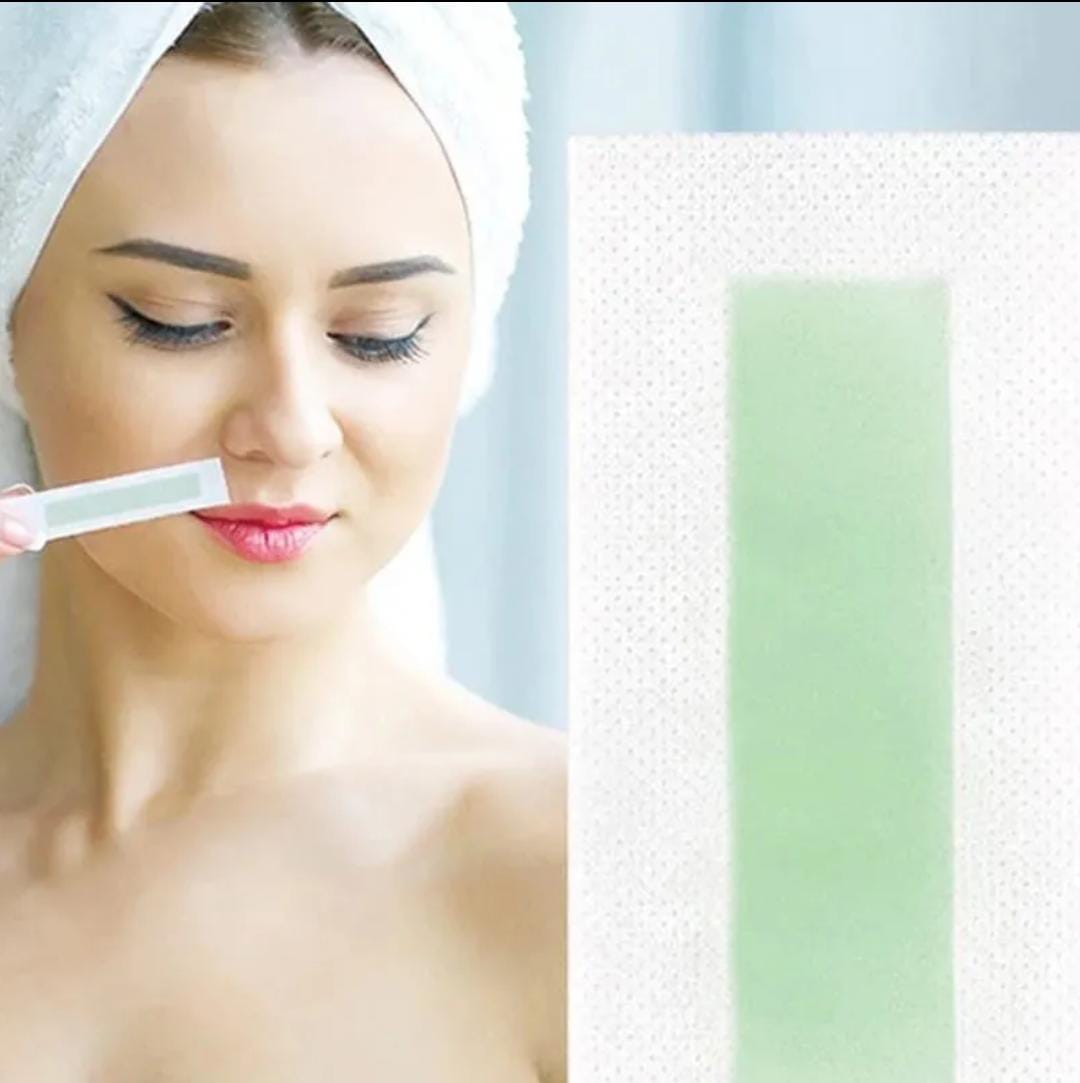 Tiras de cera depiladora facial x 10