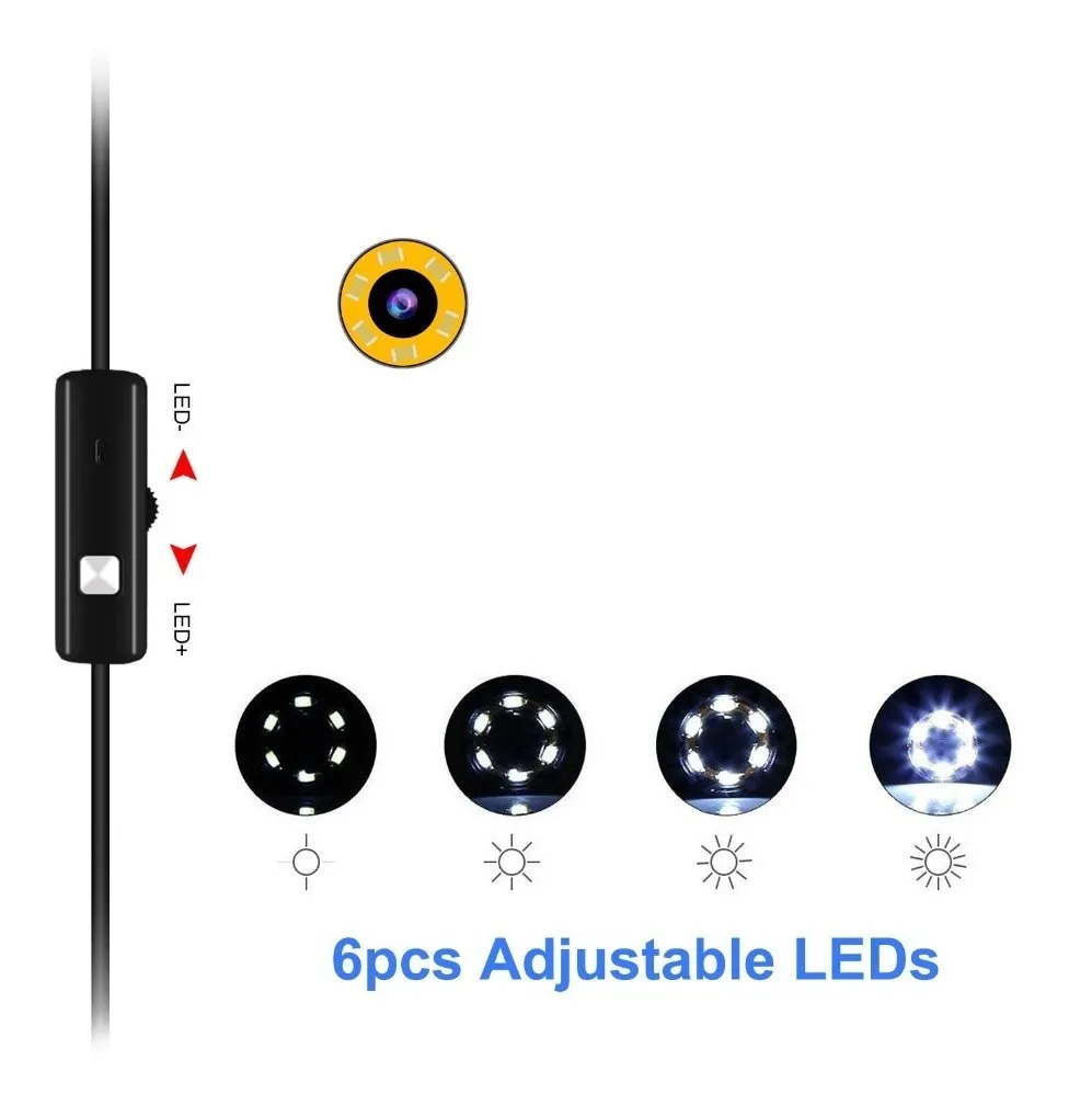 Miniatura 5 de CAMARA ENDOSCOPICA 5 METROS TIPO C- V8-