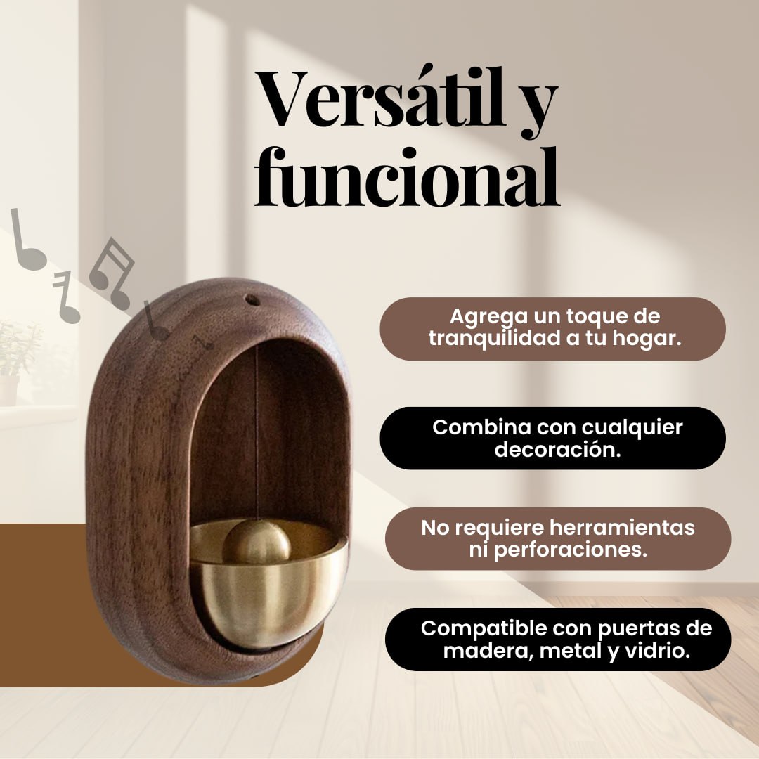 Miniatura 4 de Timbre Campana Vintage Madera