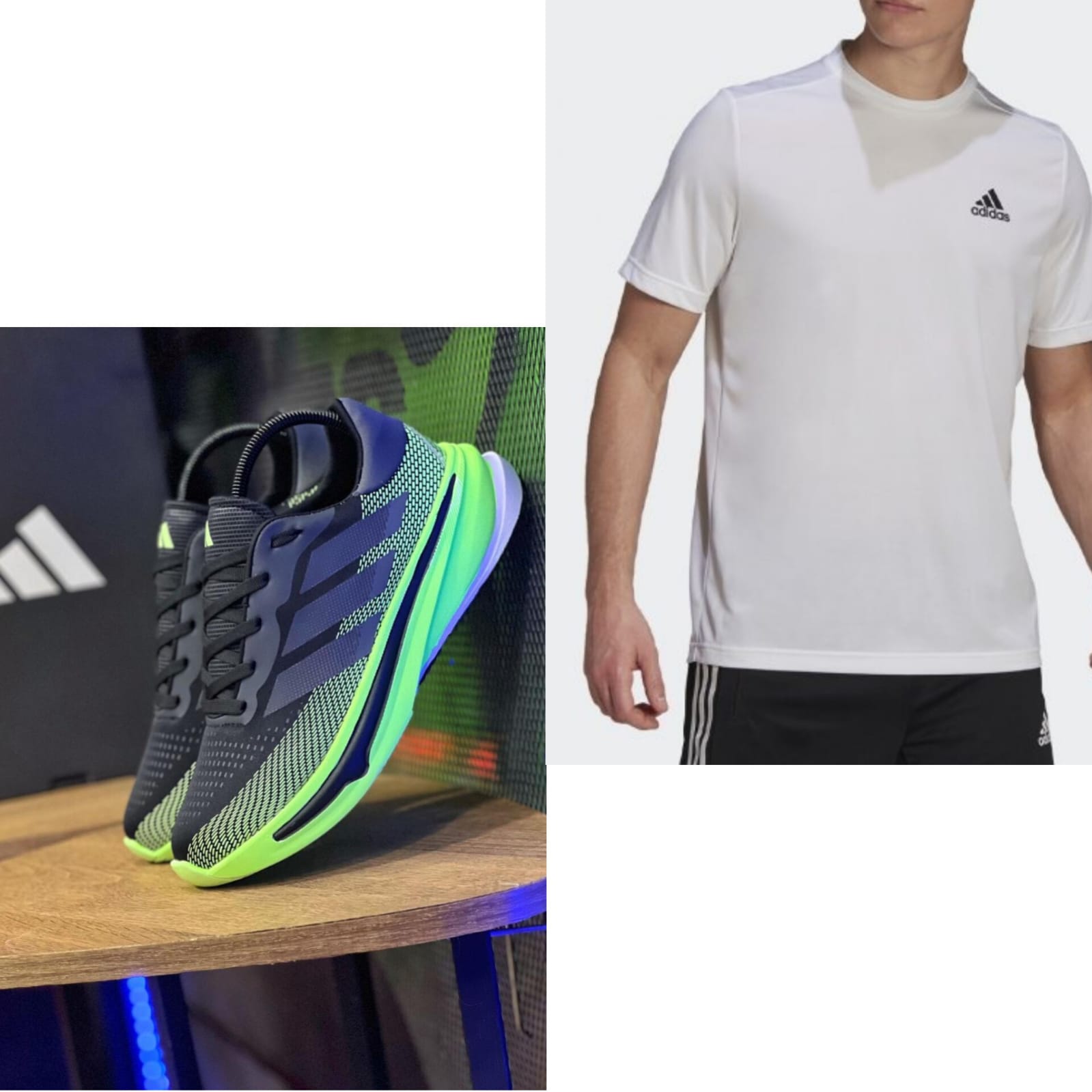 COMBO ADIDAS SN+CAMISETA BLANCA+CAJA