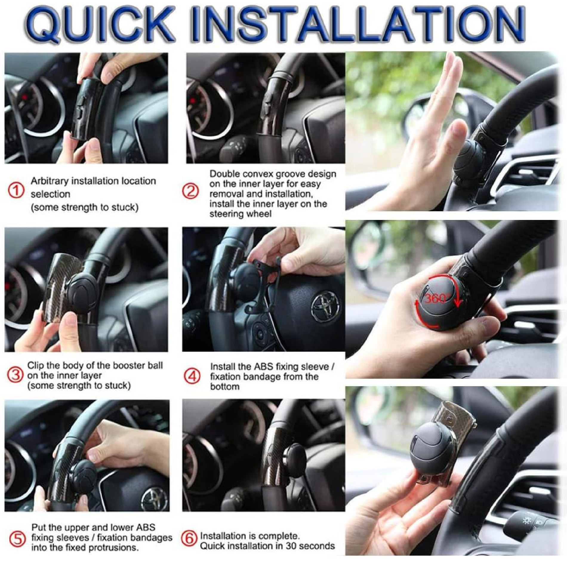 Miniatura 4 de Perilla Pomo Mango Giratorio Volante Car