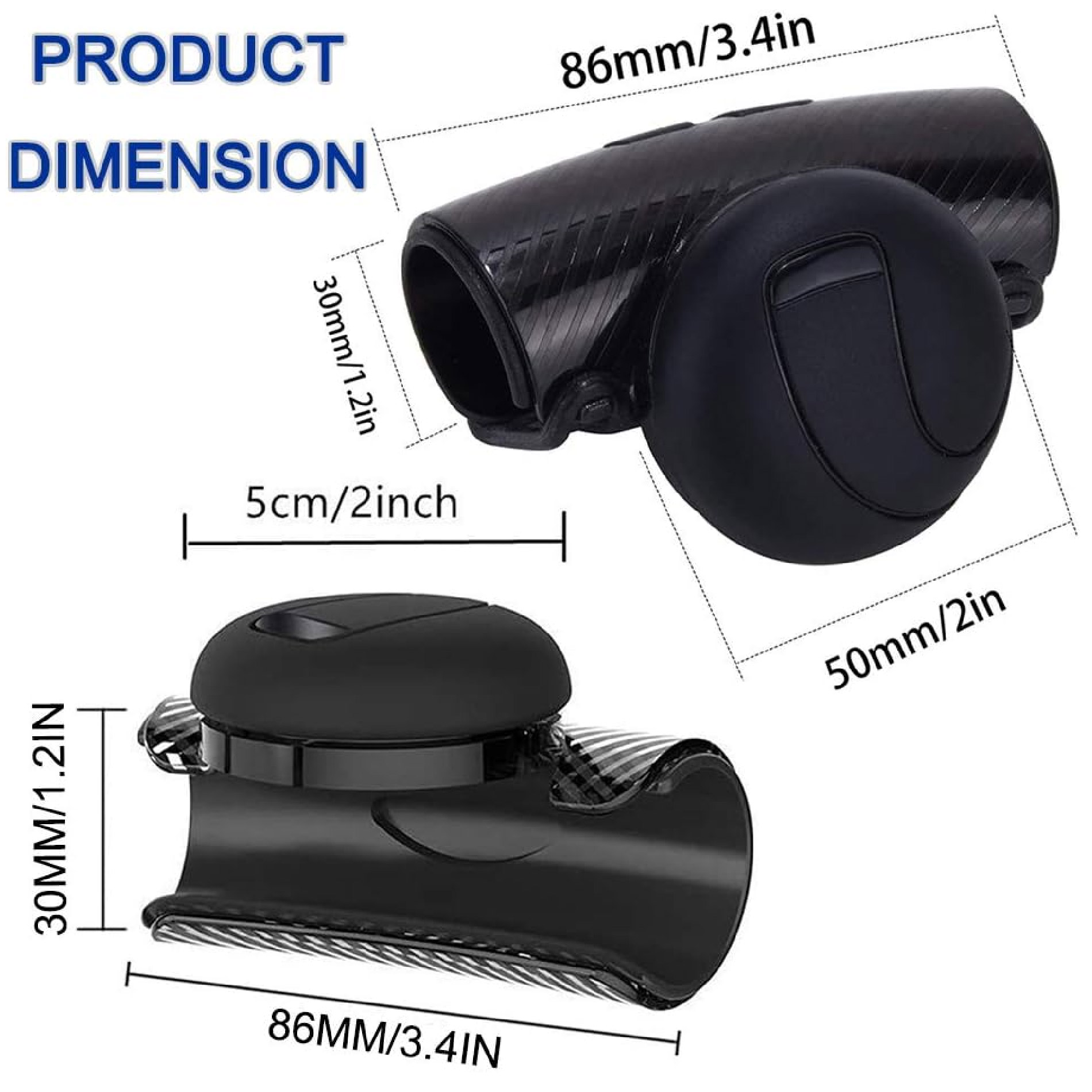 Perilla Pomo Mango Giratorio Volante Car