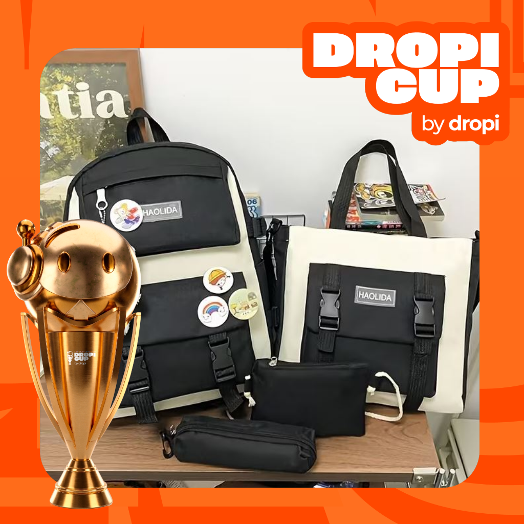 Maleta Kawaii 4 en 1 Escolar Dropi Cup