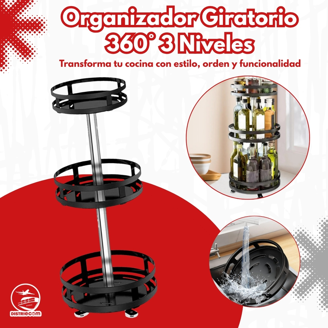 ORGANIZADOR GIRATORIO 360 3 NIVELES