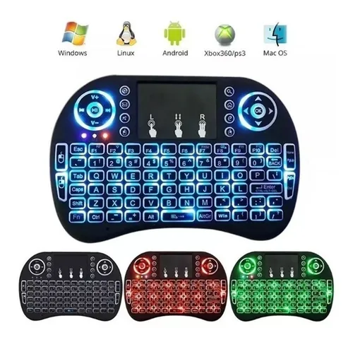 Mini Teclado Smart Tv Con Luces