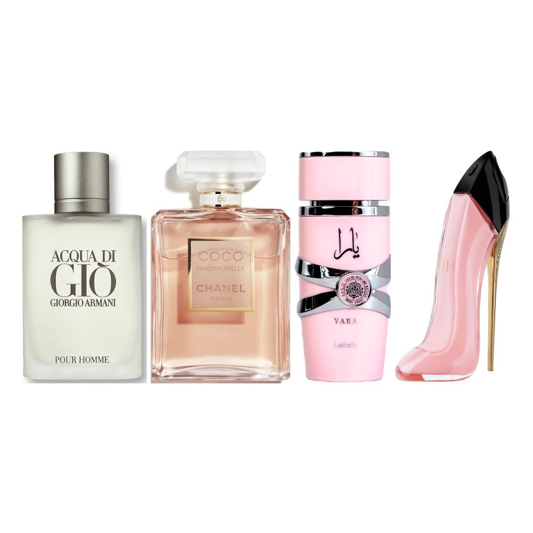 ACQUADIGIO+COCOCHANEL+YARA+GOODGIRLBLUSH