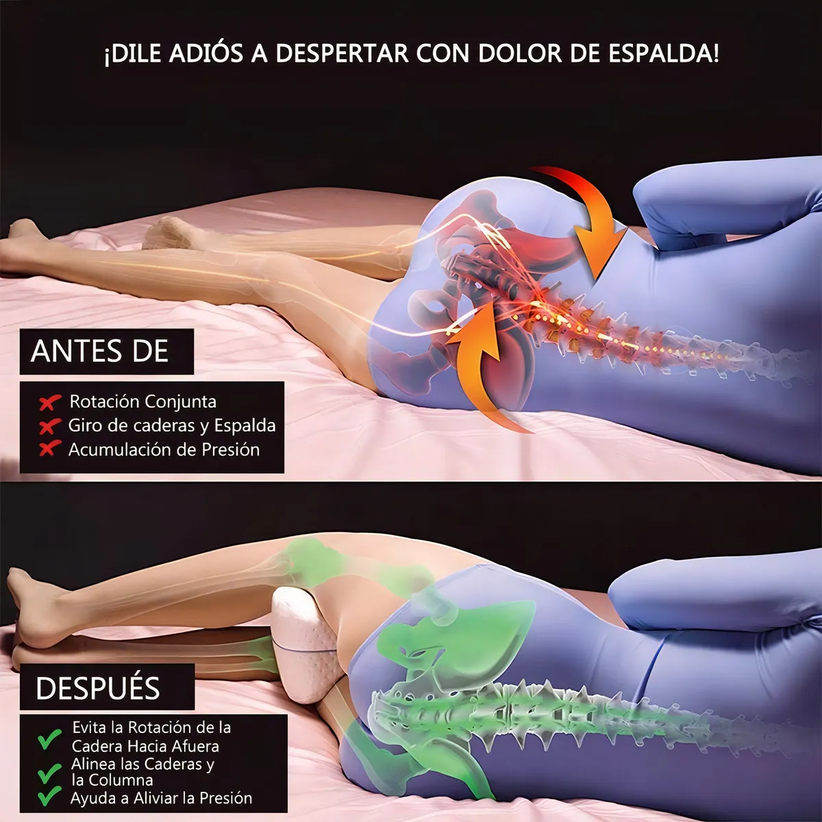 Miniatura 7 de ALMOHADA TRIANGULAR ORTOPÉDICA PIERNAS