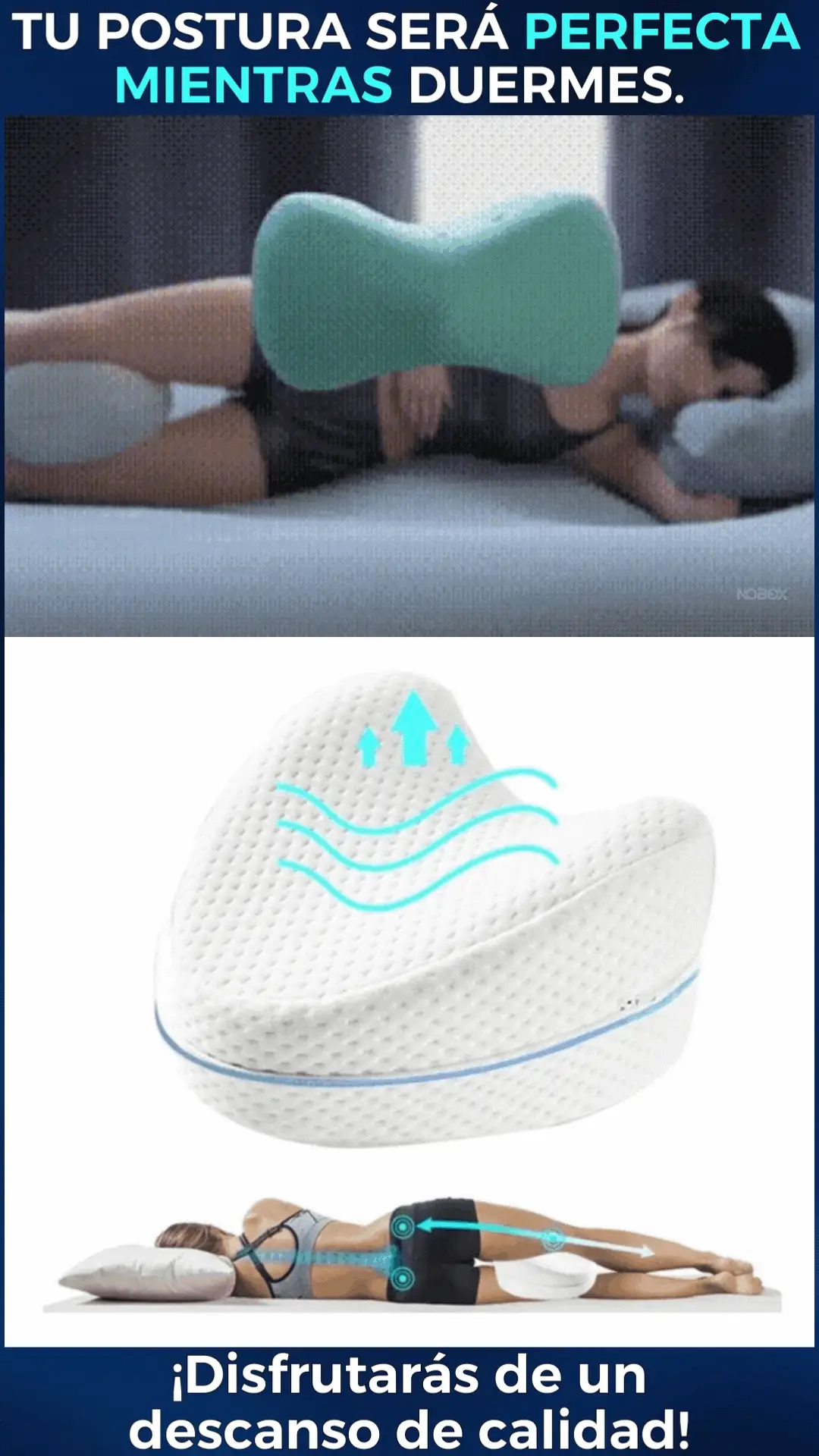 Miniatura 4 de ALMOHADA TRIANGULAR ORTOPÉDICA PIERNAS