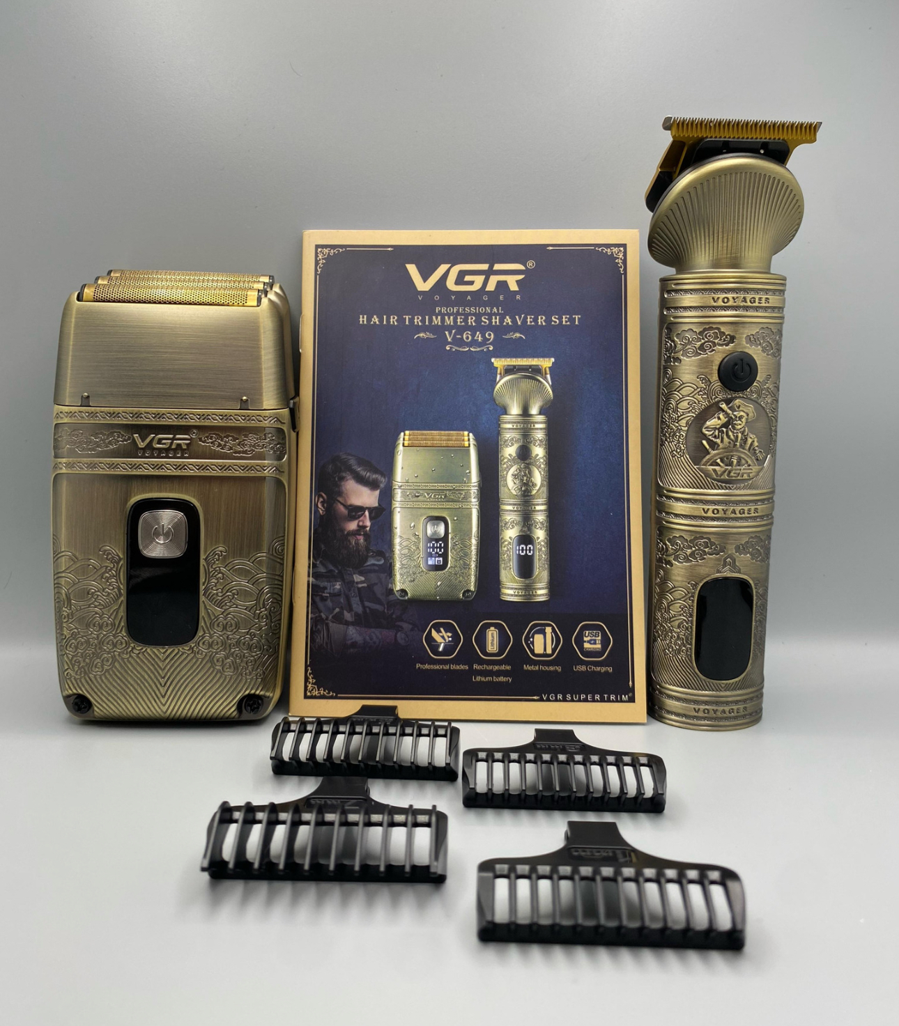 COMBO,KIT PATILLERA Y SHAVER VGR V-649