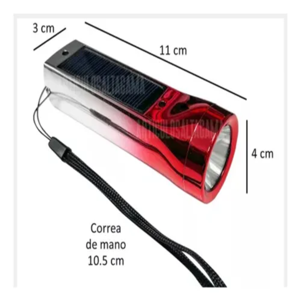 Mini Linterna  Usb Con Panel Solar