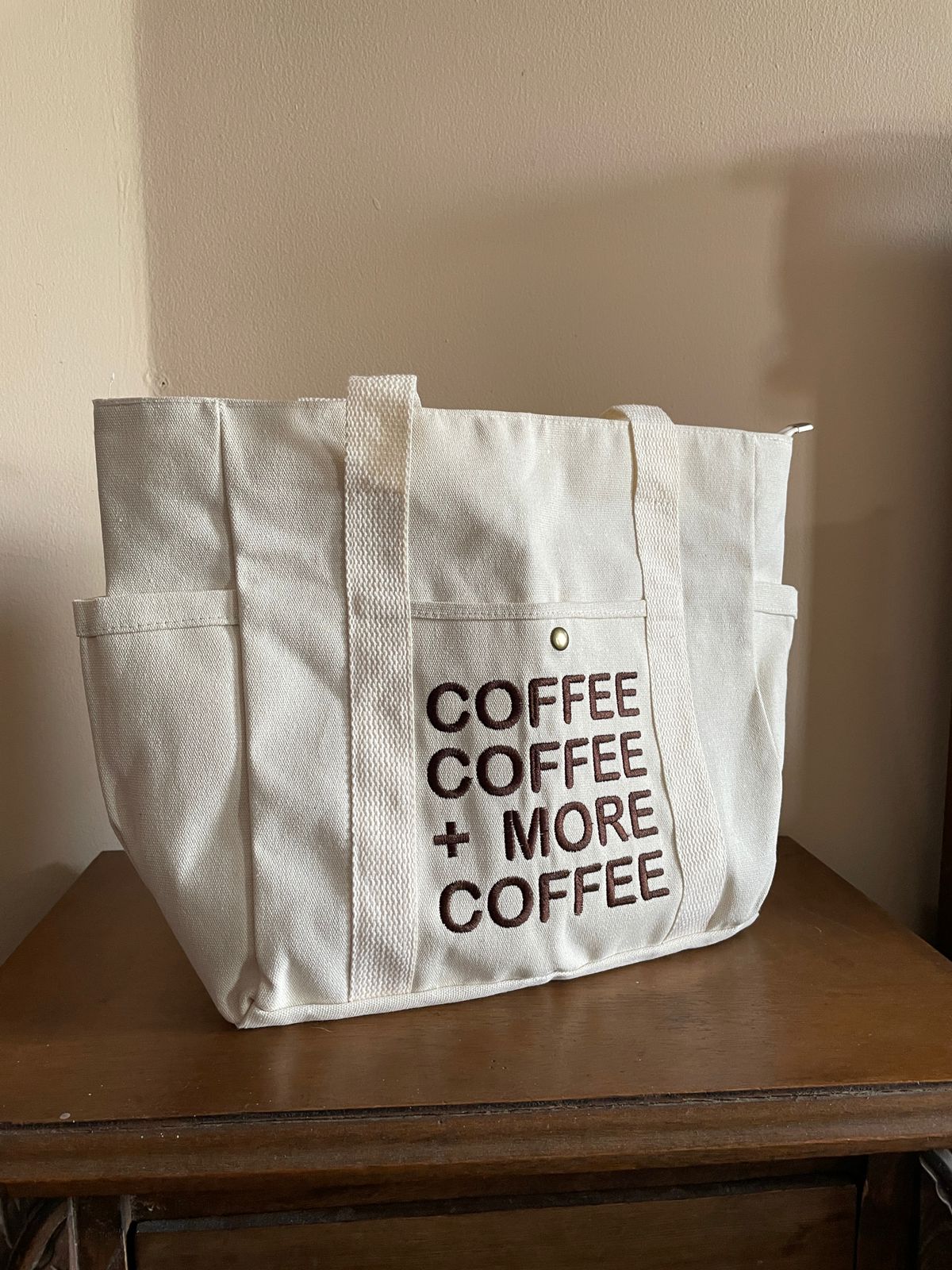 Bolso Lona Bordado - bordado: mom