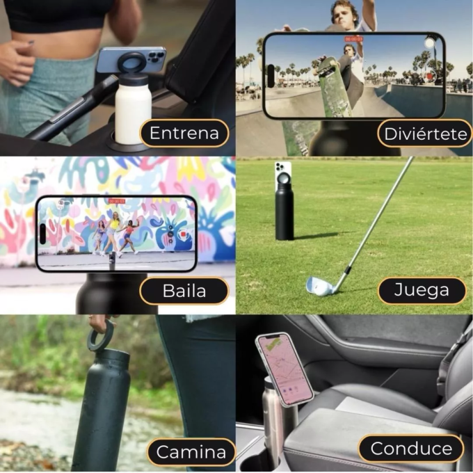 Miniatura 2 de Termo con soporte magnético para celular