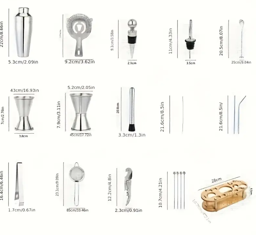 Miniatura 2 de SET COCTELERIA PROFESIONAL 23 PZS 🍸🍹🎉