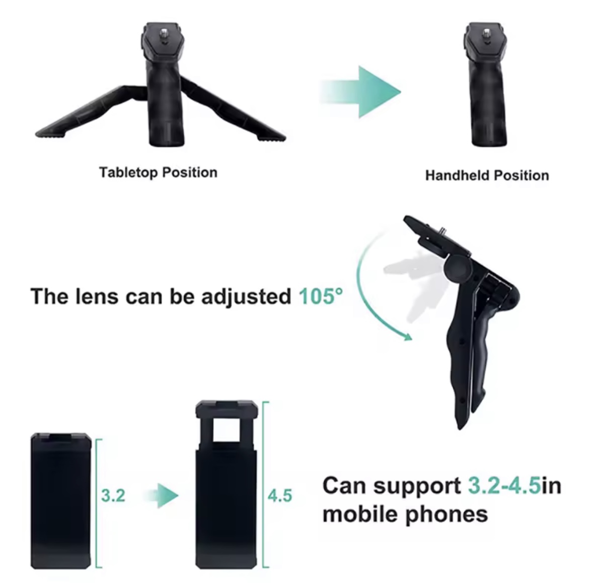 Miniatura 2 de KIT ESTABILIZADOR CELULAR LUZ LED AY49