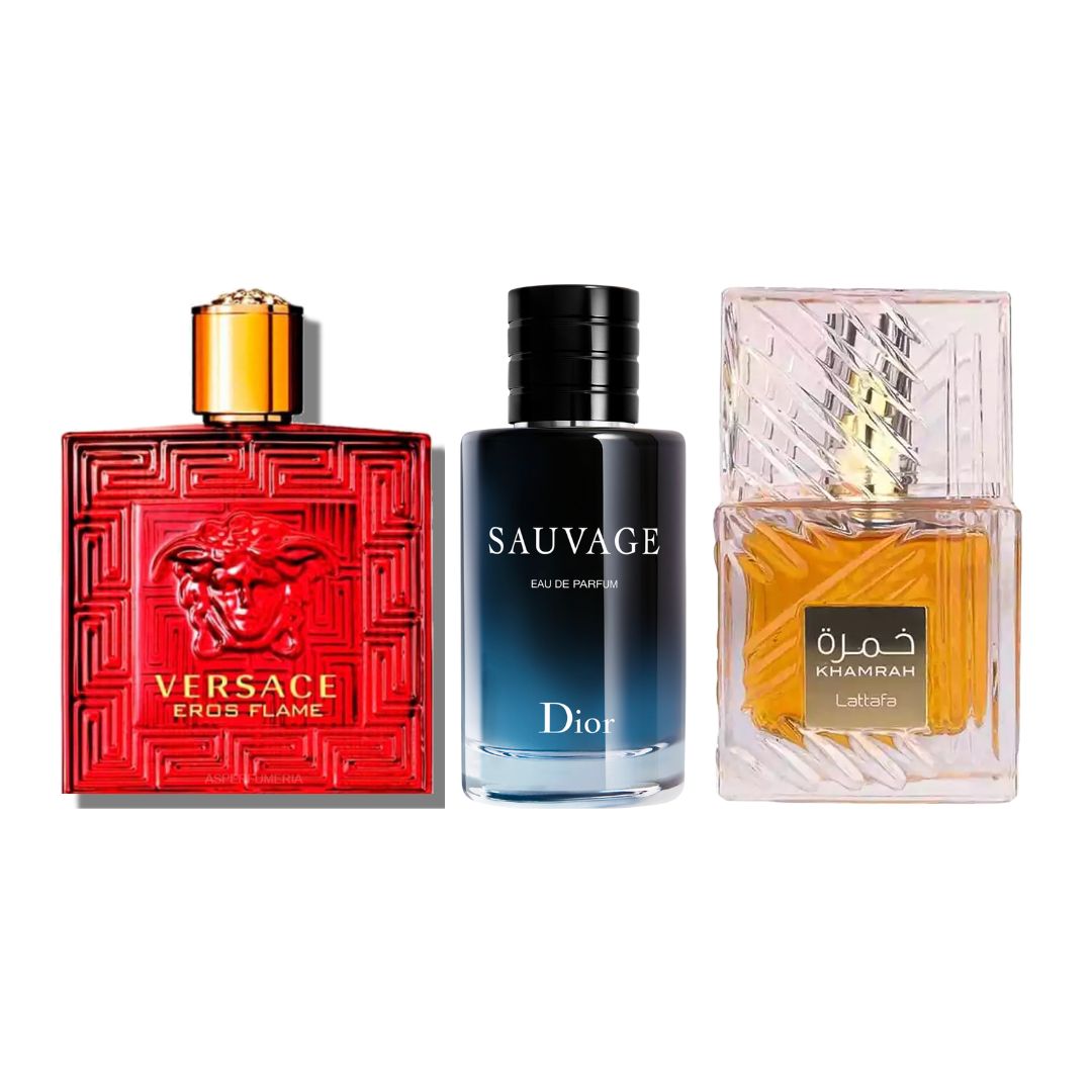 EROS FLAME + KHAMRAH CAJA+ SAUVAGE