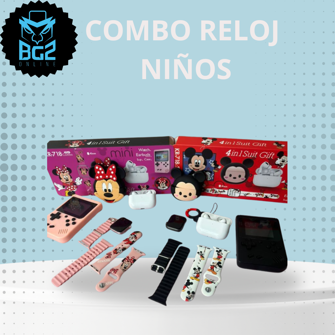 COMBO RELOJ PARA NIÑOS KR-718