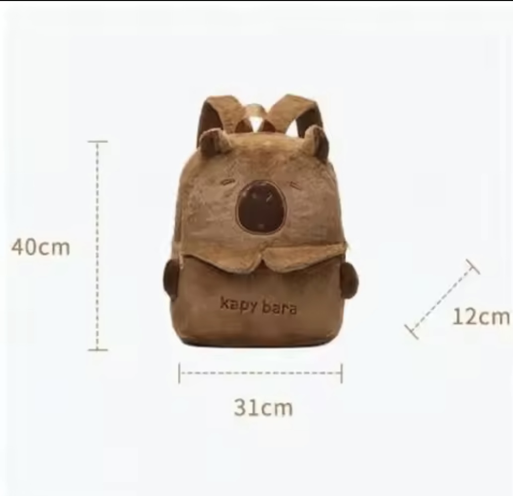 Miniatura 4 de BOLSO MOCHILA CAPYBARA AFELPADO