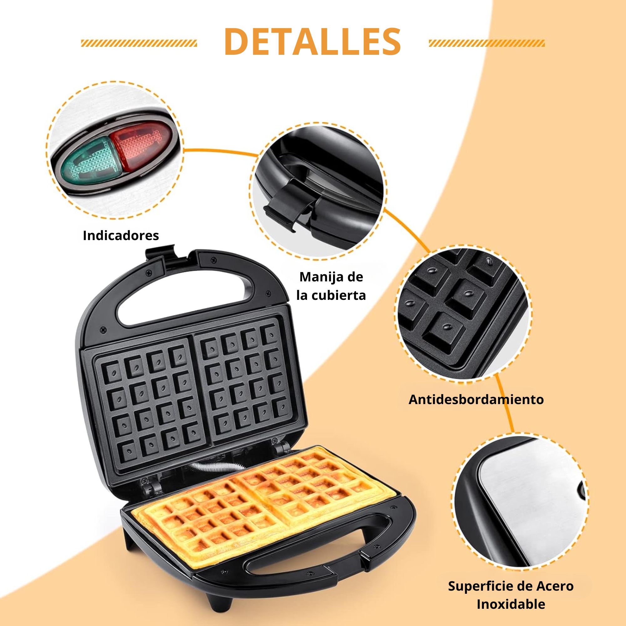 Miniatura 8 de Sandwichera Waflera Tostadora