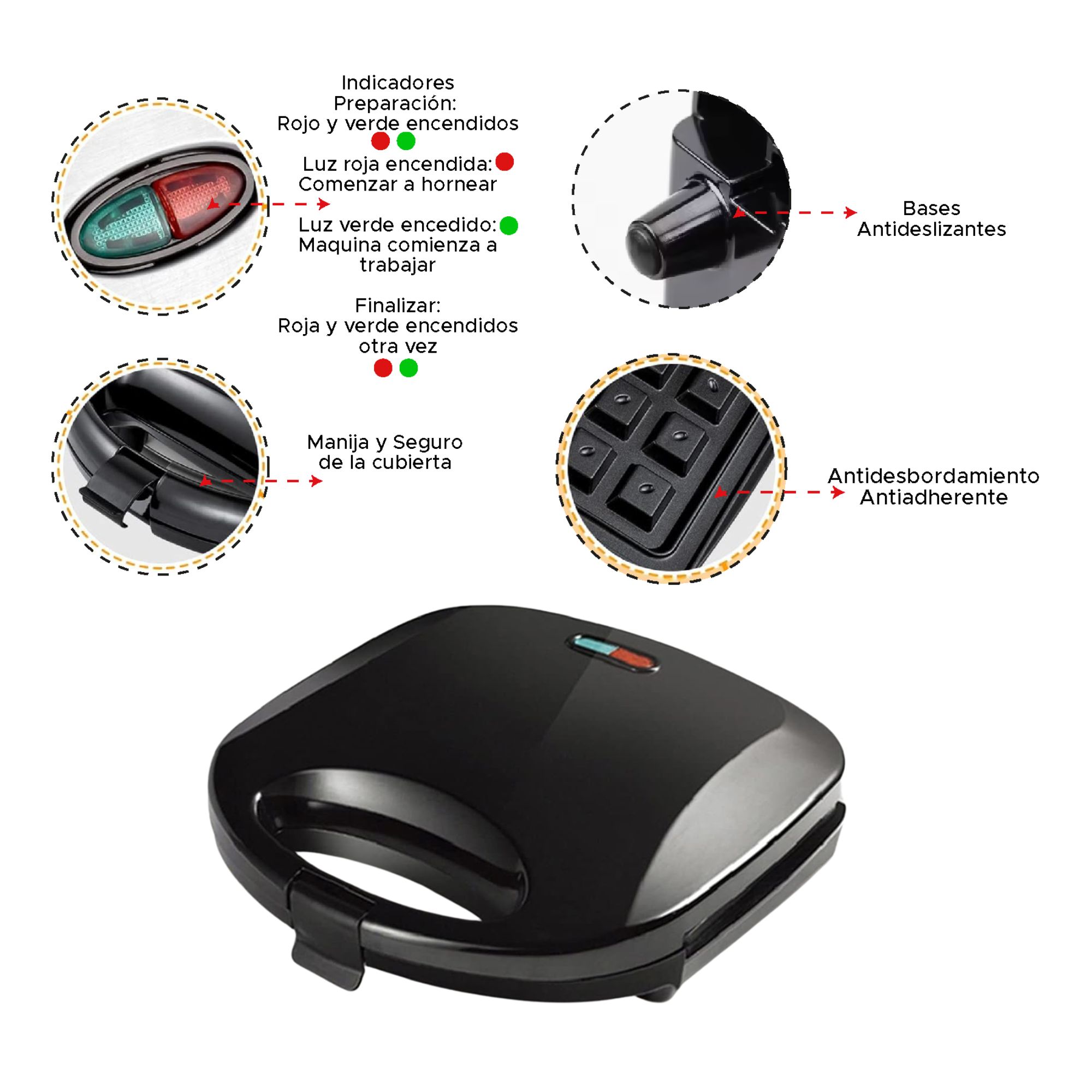 Sandwichera Waflera Tostadora