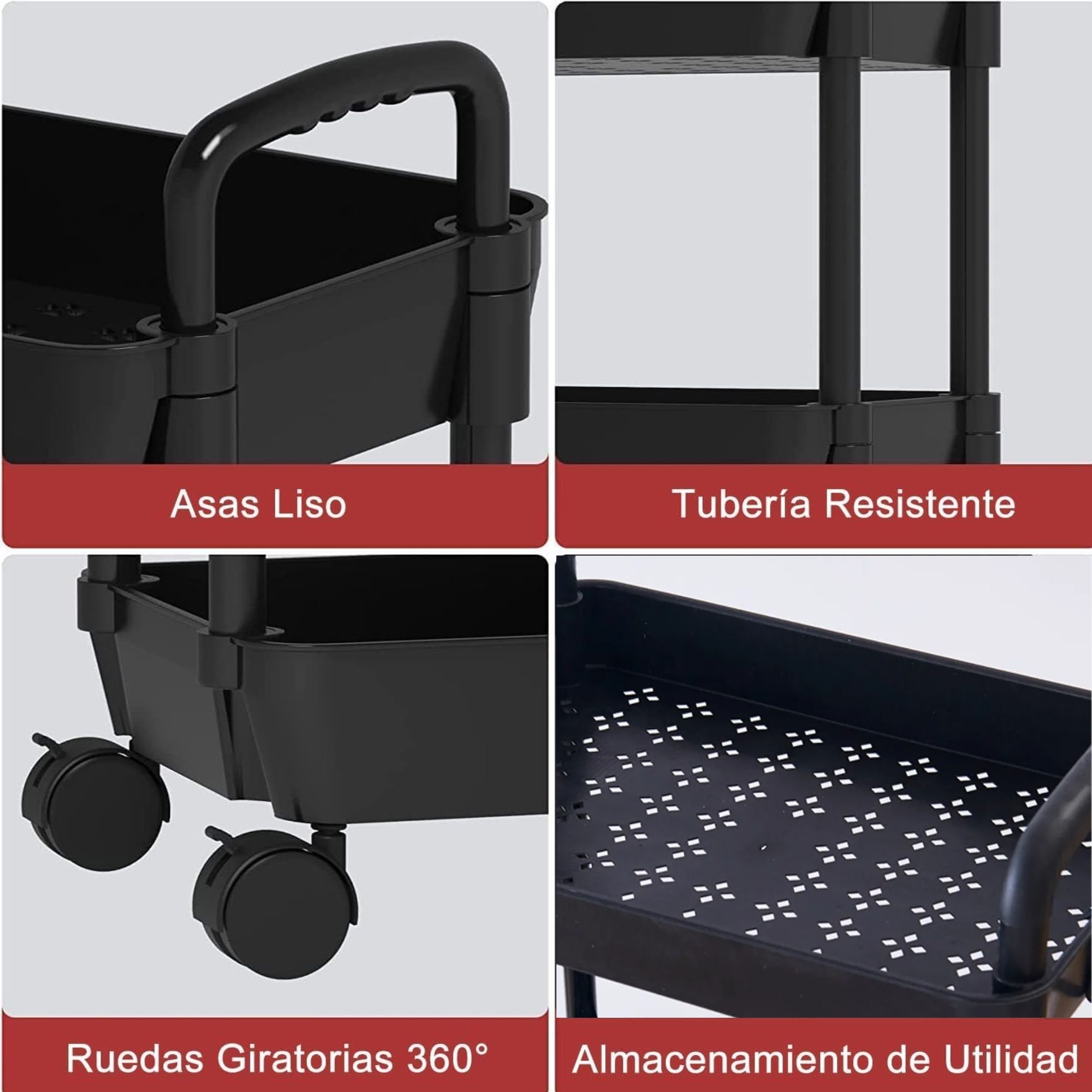 Miniatura 8 de Carro organizador cocina 4 niveles