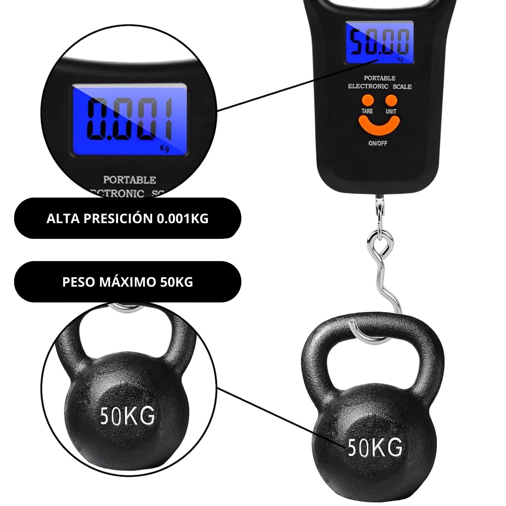 Miniatura 4 de Balanza digital de equipaje con gancho