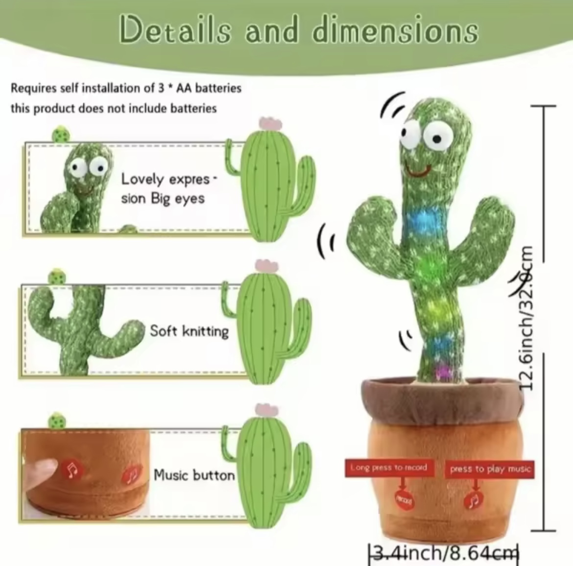 Miniatura 7 de CACTUS BAILARIN RECARGABLE TEMATICO