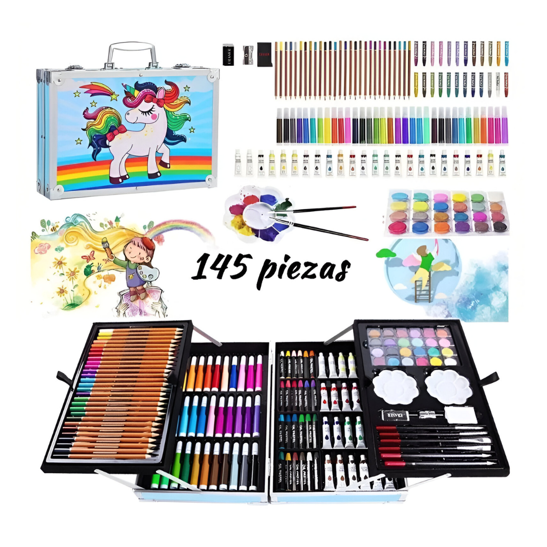 🎨 Set de Arte 145 Pzs - ¡Desata tu creatividad con colores vibrantes! 2