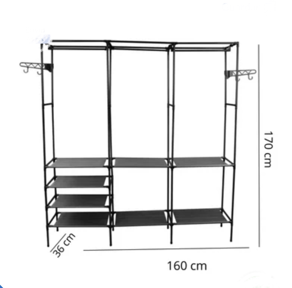 Miniatura 8 de ARMARIO ORGANIZADOR CLOSET 3 ESP TUBULAR
