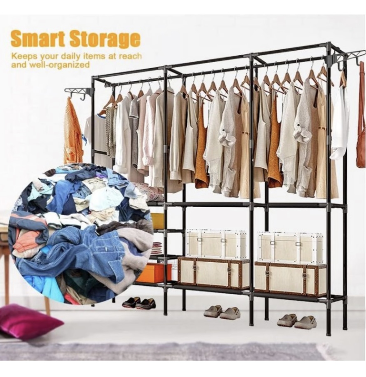 ARMARIO ORGANIZADOR CLOSET 3 ESP TUBULAR
