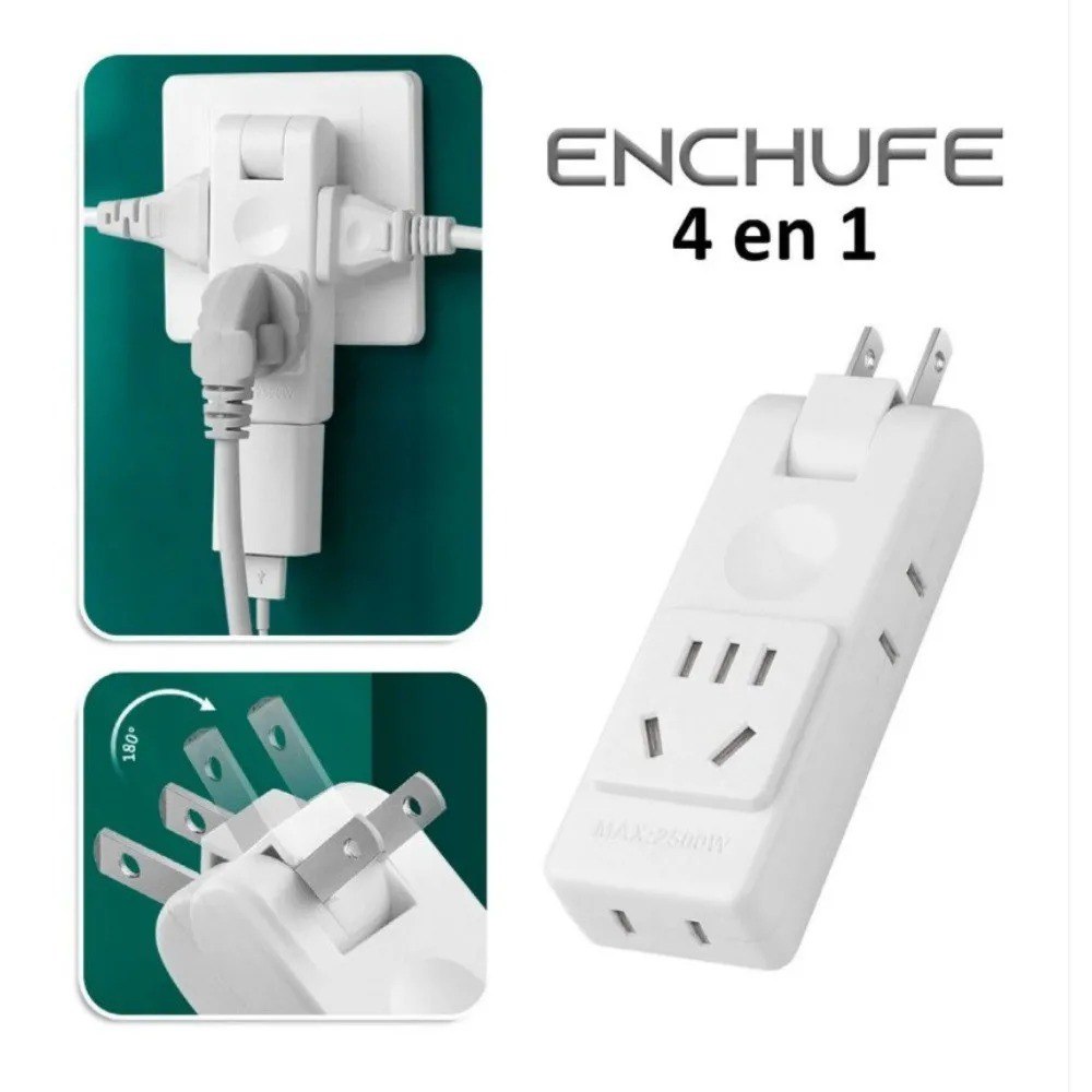 Clavija Extensor Enchufe Tomacorriente 4